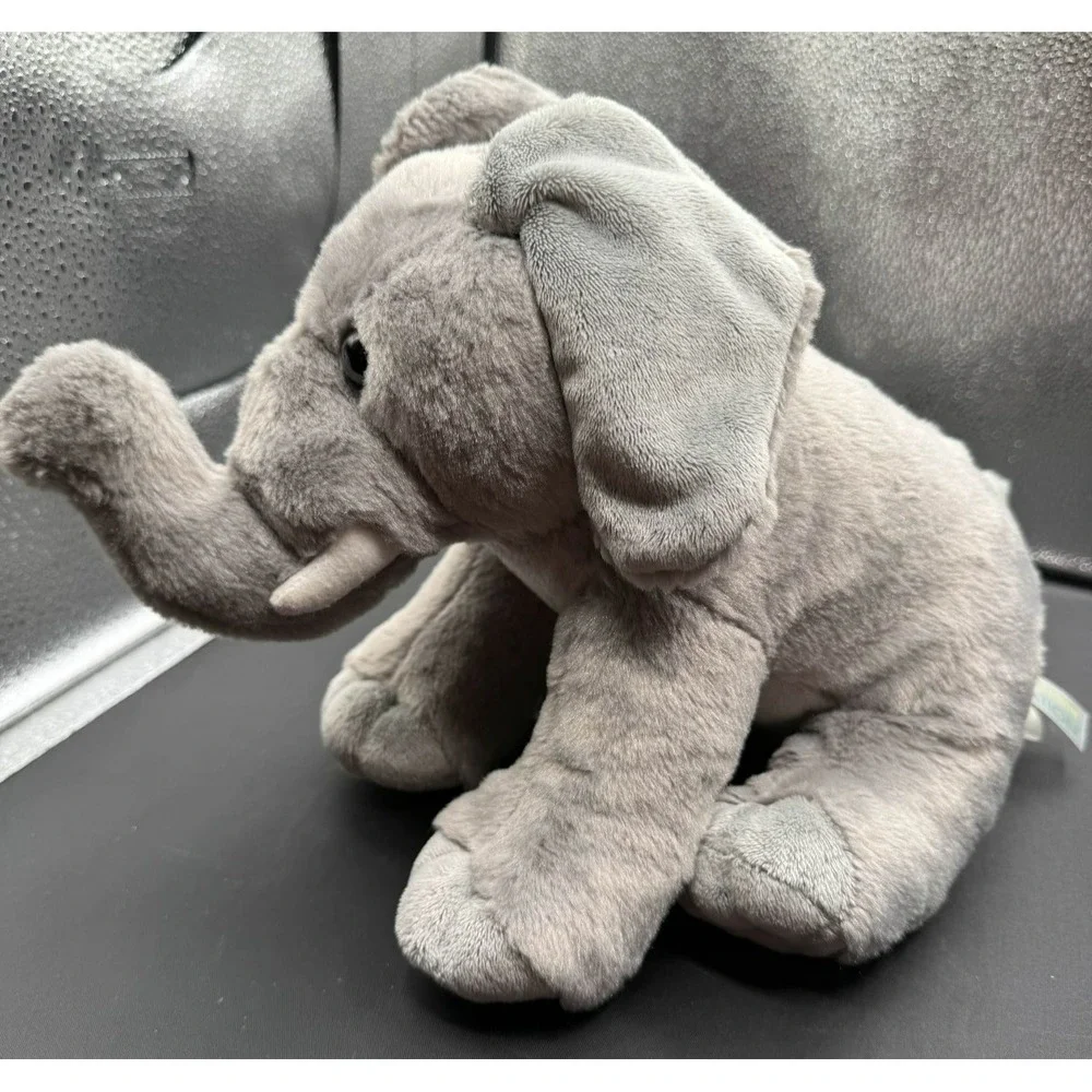 Aurora Destination Nation Elephant Plush Gray Stuffed Animal Toy Soft Bean Gray